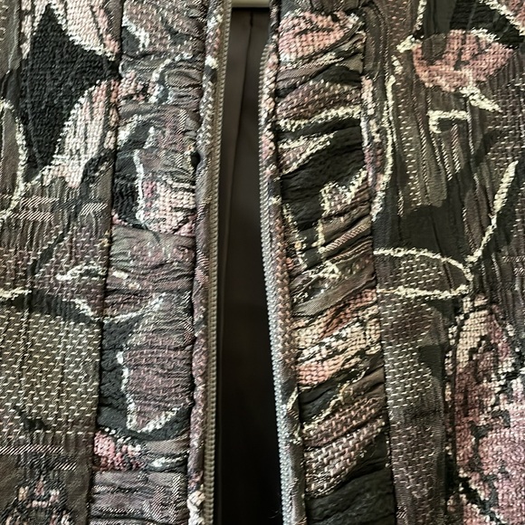 1990s style jacquard zip up jacket - Picture 7 of 9